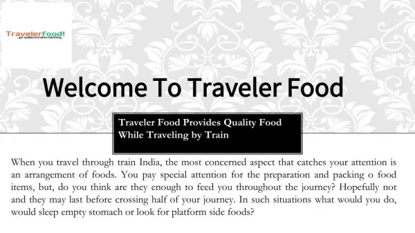 Looking For The Best Food on Train in India
