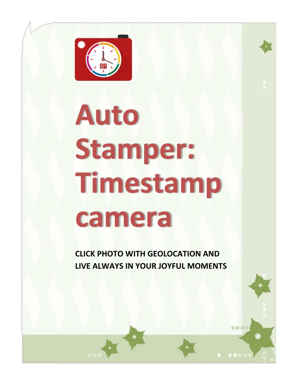 auto stamper timestamp camera