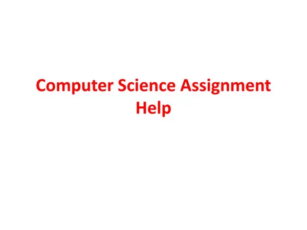 Computer Science Assignment Help Online