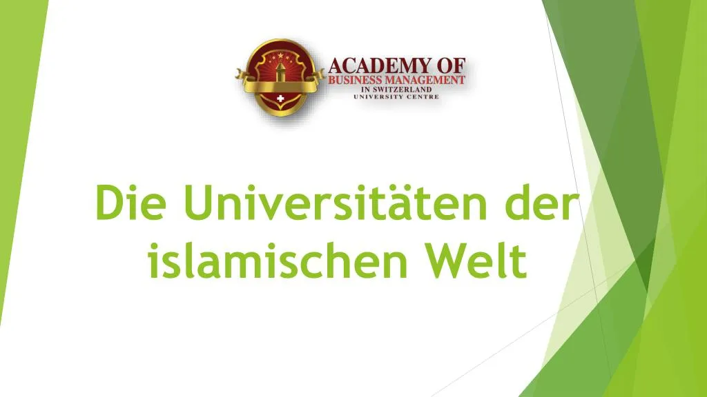 die universit ten der islamischen welt