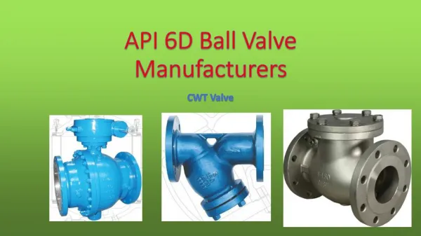 API 6D Ball Valve Manufacturers