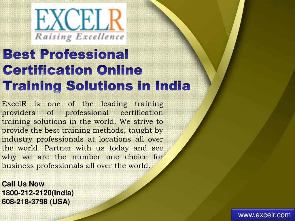best professional certification online training solutions in india