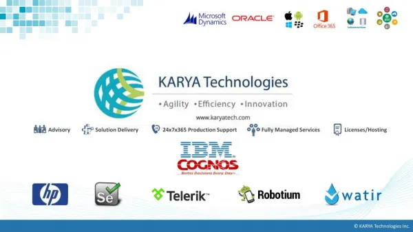 KARYA Technologies' IBM Cognos