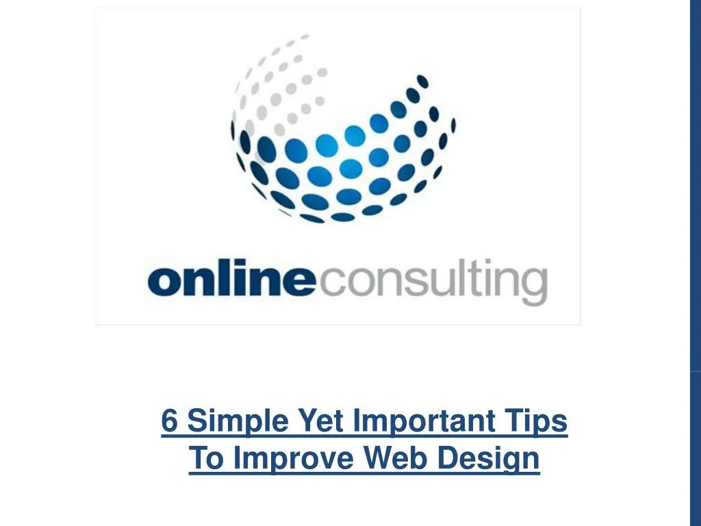 6 simple yet important tips to improve web design