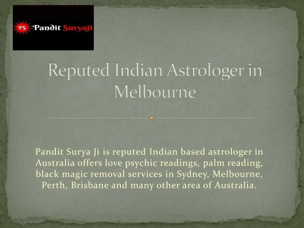 reputed indian astrologer in melbourne