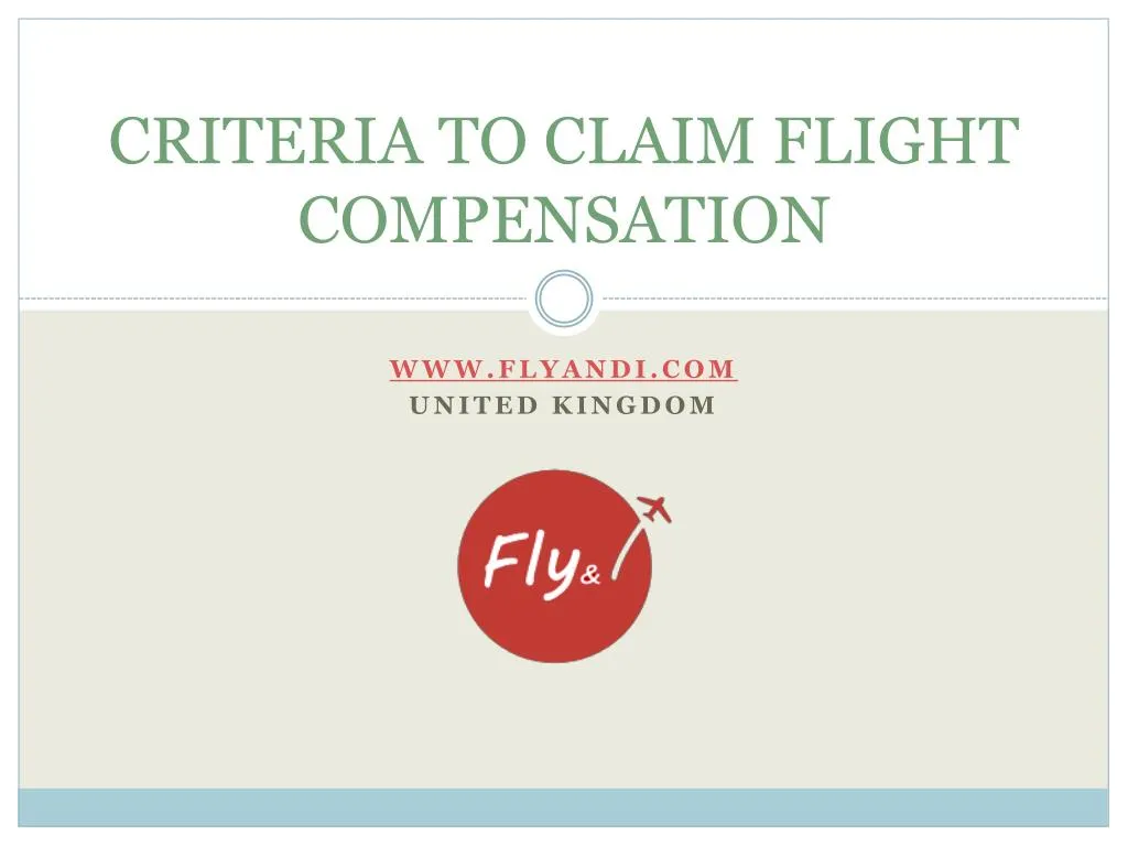criteria to claim flight compensation