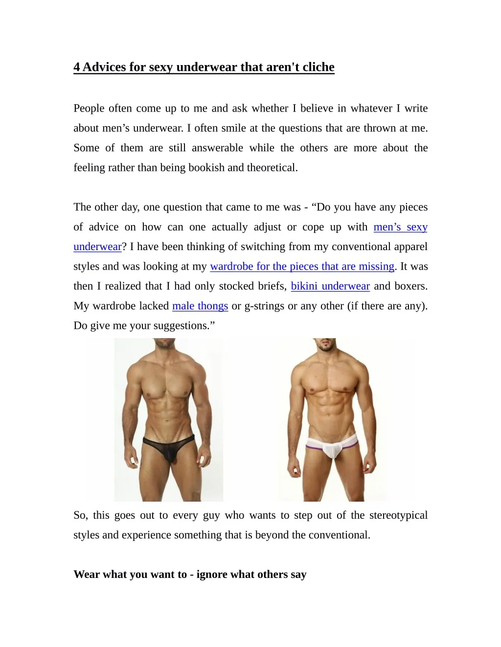 4advices for sexy underwear that aren t cliche