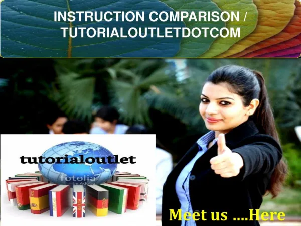 INSTRUCTION COMPARISON / TUTORIALOUTLETDOTCOM