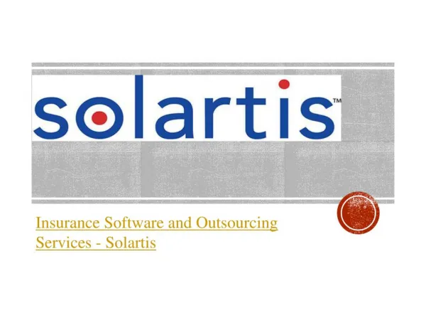 Insurance Software and Outsourcing Services - Solartis