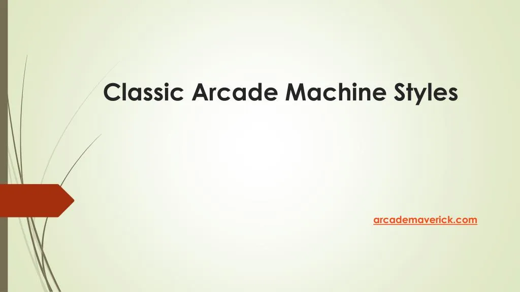 classic arcade machine styles
