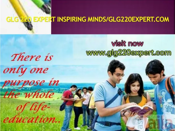 GLG 220 EXPERT Inspiring Minds/glg220expert.com