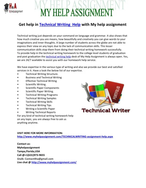 Technical writing help