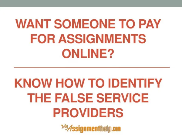 Want to Pay Someone For Assignments Online?