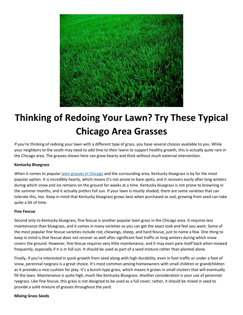 thinking of redoing your lawn try these typical