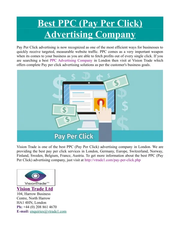 Best PPC (Pay Per Click) Advertising Company