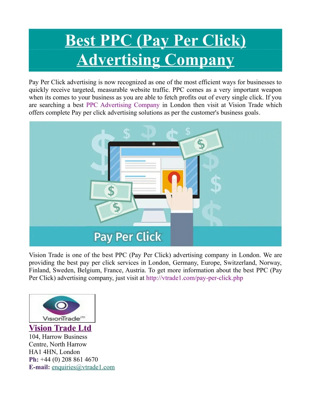 best ppc pay per click advertising company