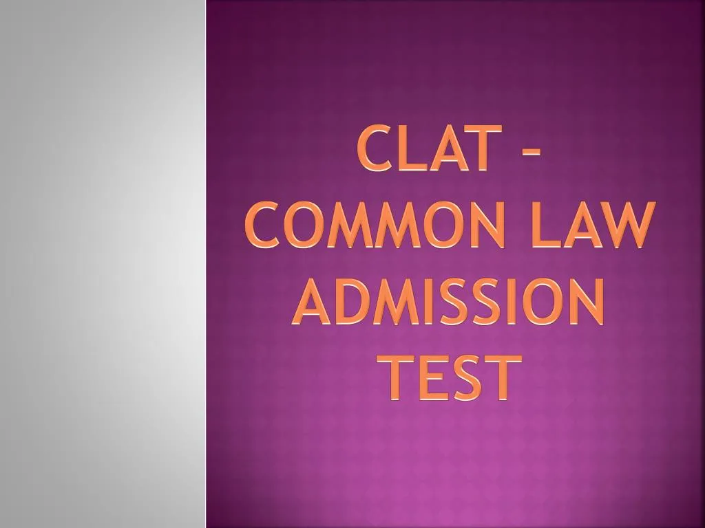 clat common law admission test