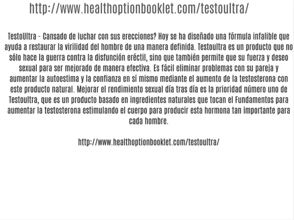 http://www.healthoptionbooklet.com/testoultra/