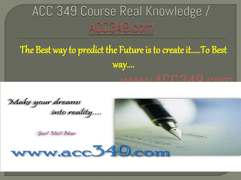 acc 349 course real knowledge acc349 com