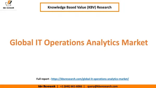 Global IT Operations Analytics Market Growth and market Trends