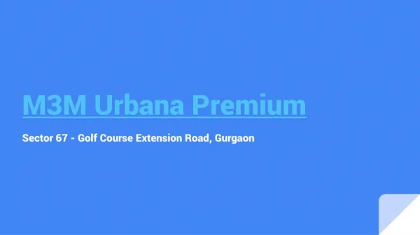 M3M Urbana Premium Gurgaon Sector 67 Commercial Office Space By M3M