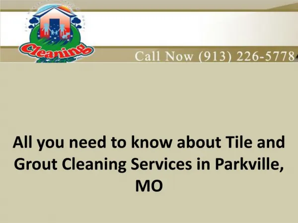 All you need to know about tile and grout cleaning services in Parkville, MO