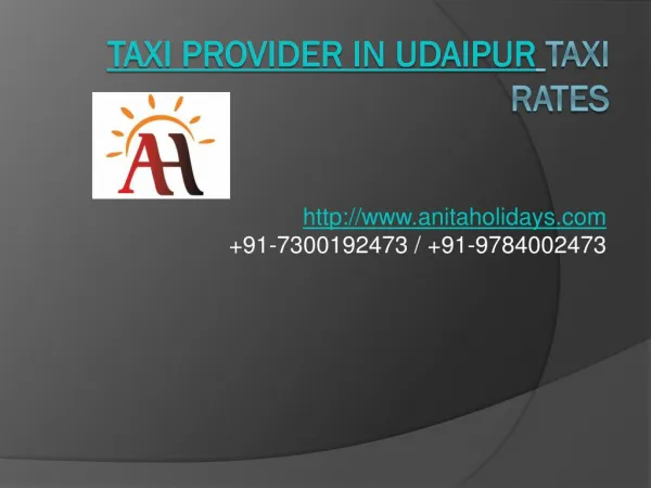 Taxi provider in Udaipur taxi rates