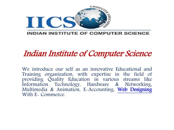 It Training Institutes In Delhi - Indian Institute Of Computer Science