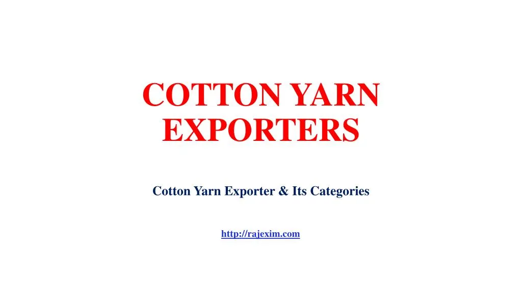 cotton yarn exporters