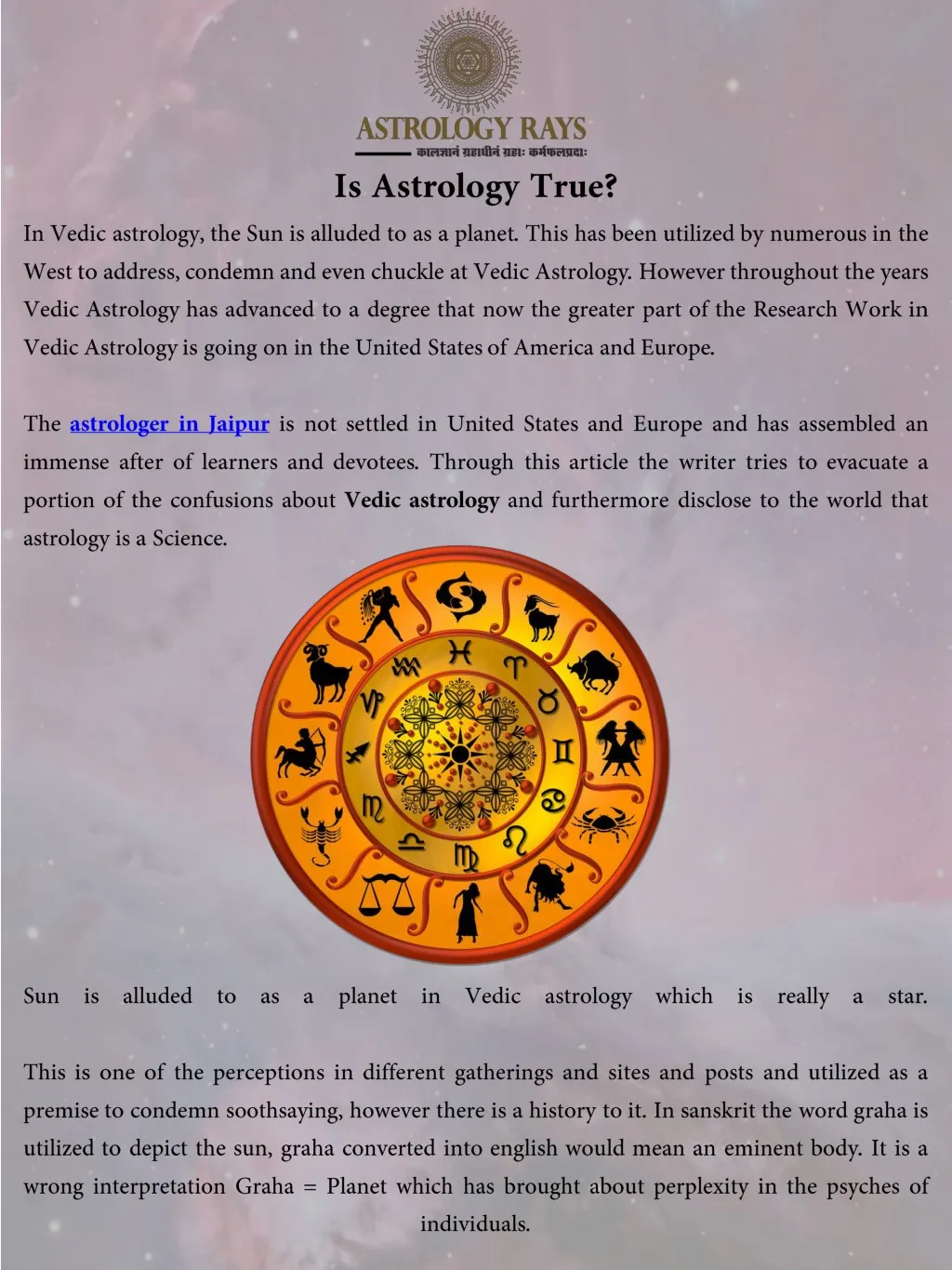 is astrology real or not