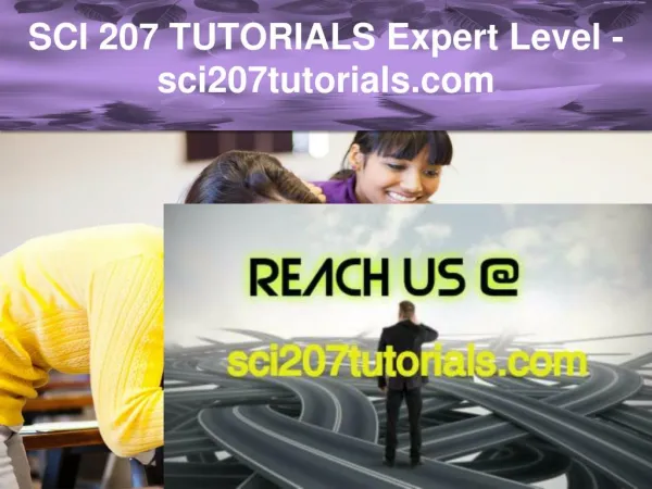 SCI 207 TUTORIALS Expert Level –sci207tutorials.com