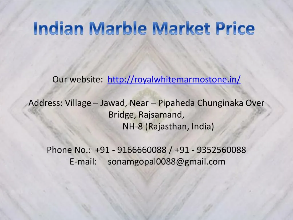 indian marble market price