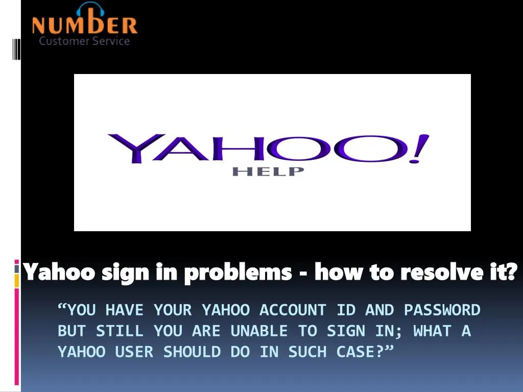 yahoo sign in problems how to resolve it