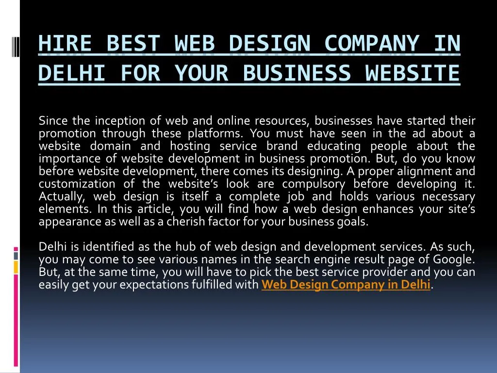 hire best web design company in delhi for your business website