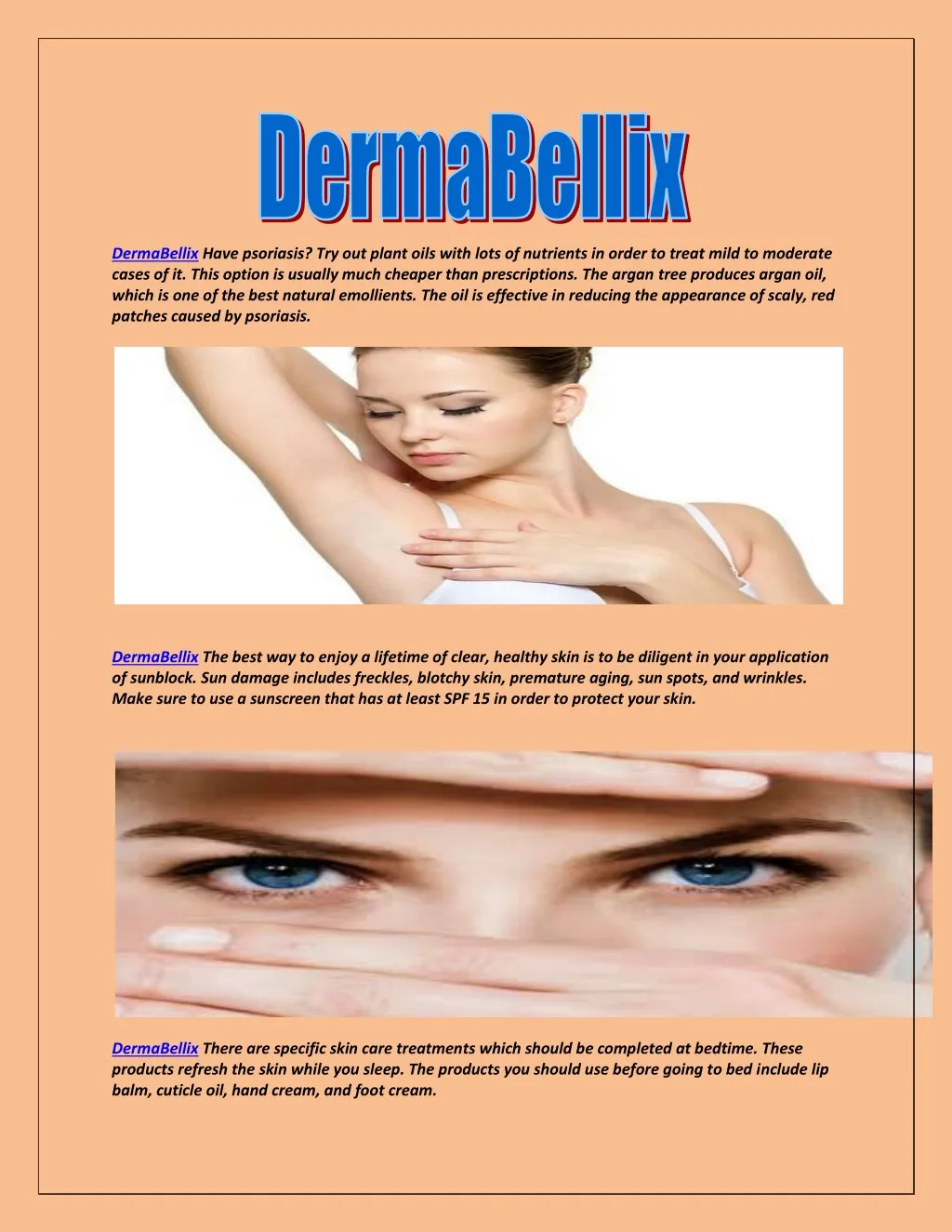 dermabellix have psoriasis try out plant oils
