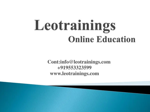 selenium Online training in Hyderabad | Leo trainings
