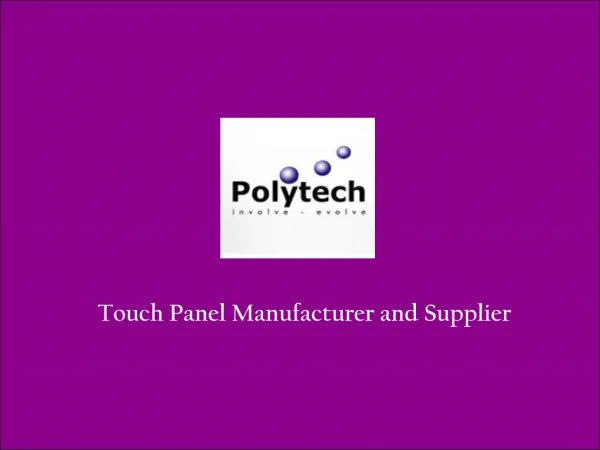 Touch Panel Suppliers in Singapore