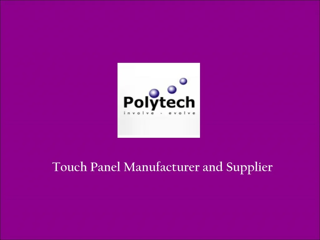 touch panel manufacturer and supplier