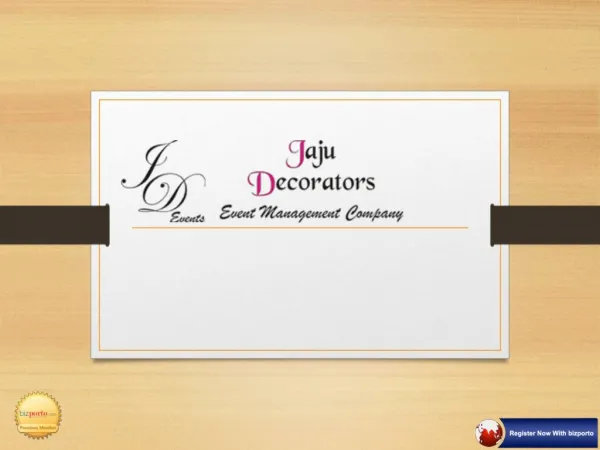 Best service provider for Event Services in Pune | Jaju Decorators & Events