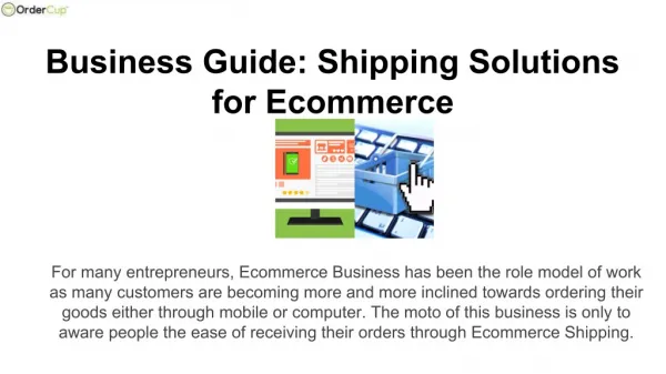 Business Guide: Shipping Solutions for Ecommerce