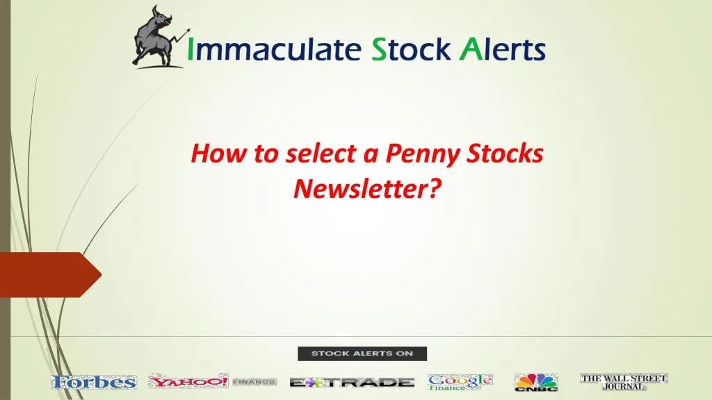 how to select a penny stocks newsletter