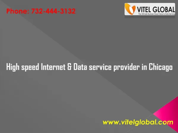 High speed Internet & Data service provider in Chicago