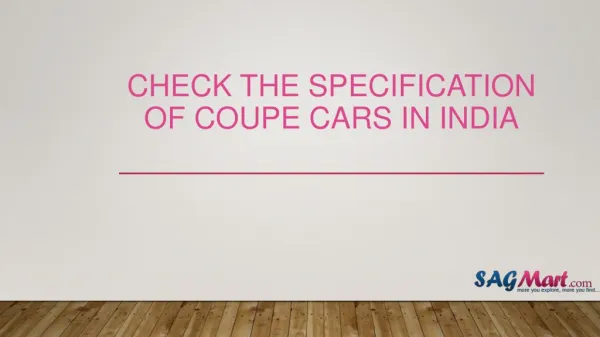 Best Coupe Cars in India