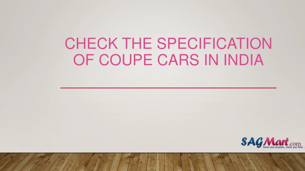 check the specification of coupe cars in india