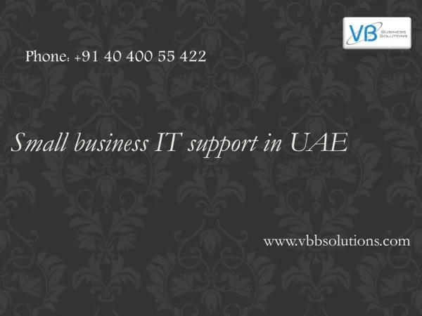 Small business IT support in UAE