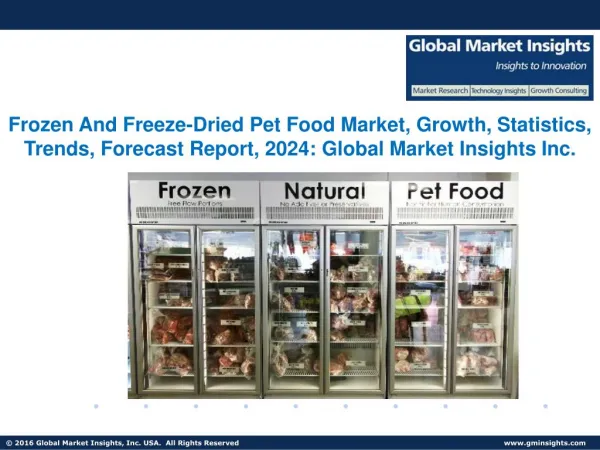 Frozen and Freeze-Dried Pet Food Market drivers of growth analyzed in a new research report