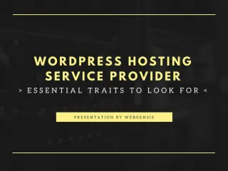 Wordpress Hosting Service Provider - slide 1