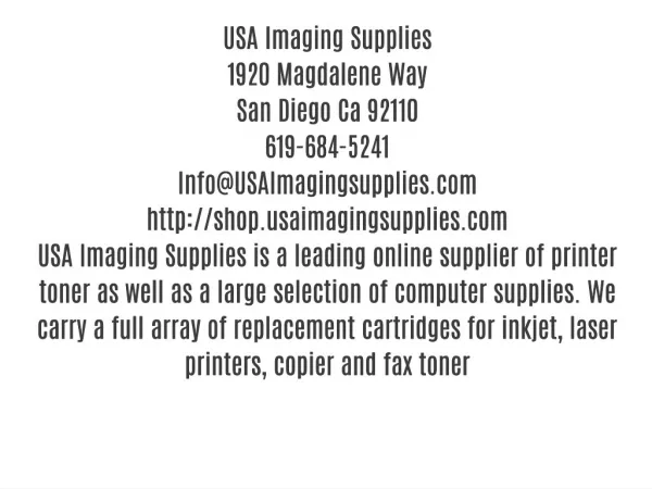 USA Imaging Supplies