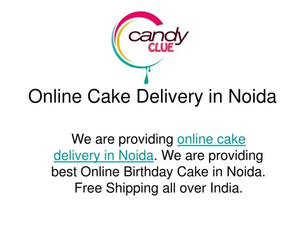 Online Cake Delivery in Noida