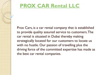 Dubai Luxury Car Rental - slide 1